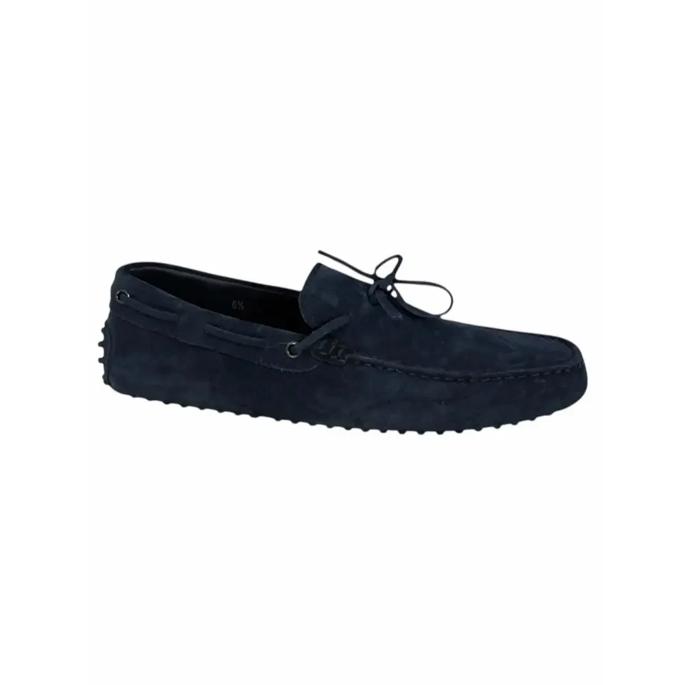 Tod's Gommino Slip On Driving Loafer in Navy Blue Sued Men Size 6.5/ US 8